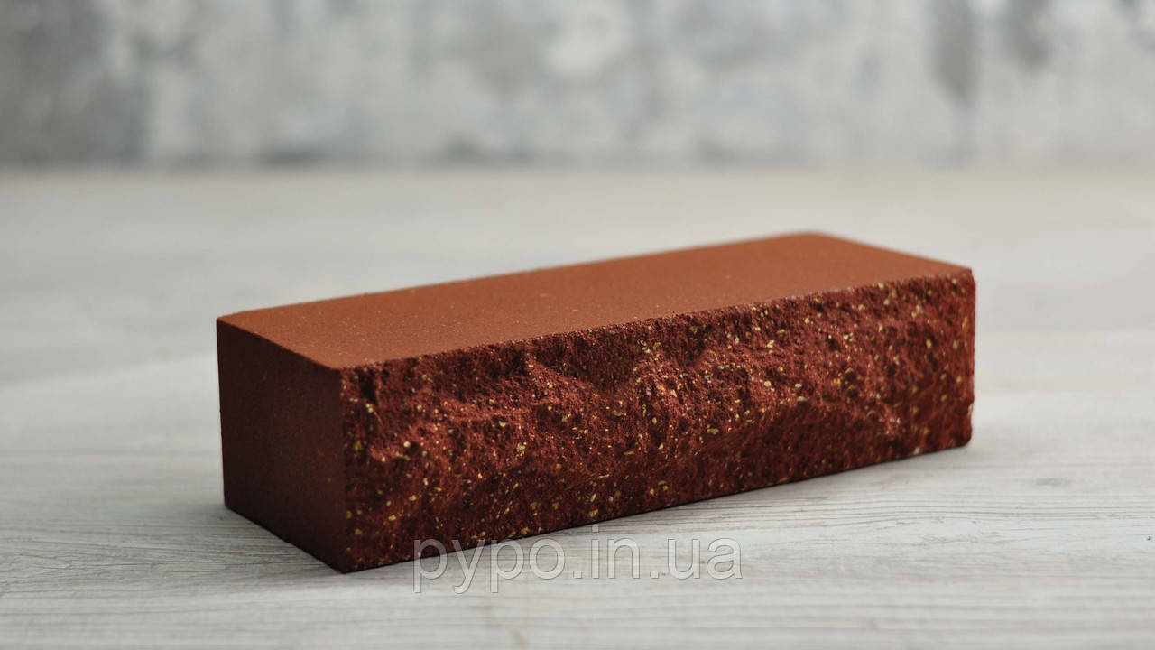 Цегла рвана скеля стінова Вишневий "Slim Stone".