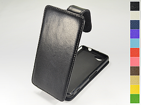 Відкидний чохол з натуральної шкіри для Sony Xperia Z1 mini / Z1 Compact