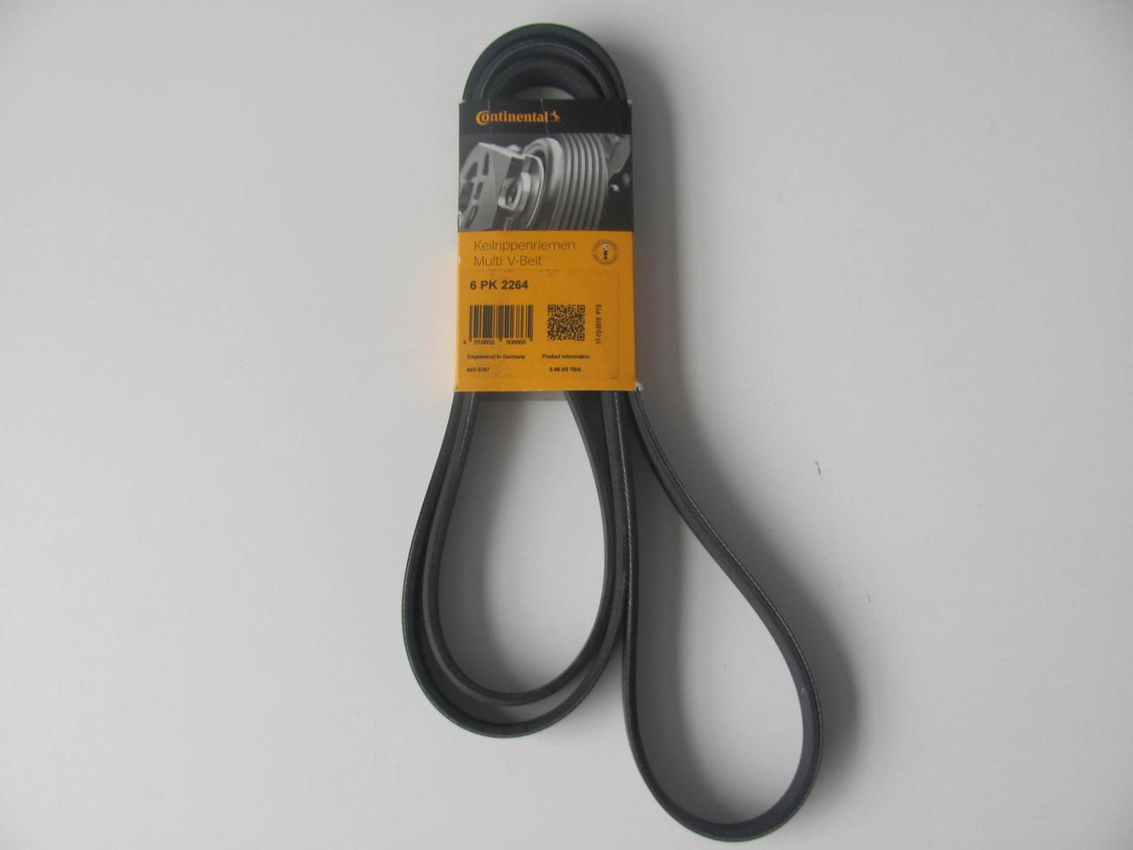Ремінь генератора MB Sprinter CDI, (-AC, з обвідним роликом) — CONTITECH — 6PK2264, фото 1