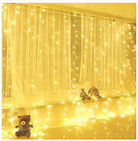 Гірлянда вулична "Шторора" на мідному дроті 408ламп (LED) 3х2,5 м, тепла