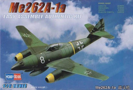 Винищувач Ме262А-1а. Збірна модель. 1/72 HOBBY BOSS 80249, фото 1