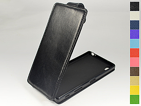 Відкидний чохол з натуральної шкіри для Sony Xperia Z5 Dual Premium
