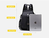 Рюкзак сумка (трансформер) міський жіночий шкіряний. Рюкзак з натуральної шкіри (чорний), фото 7