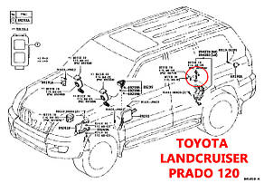 Тяга датчика висоти підвіски Toyota Prado J120 права 4890635010 тяжка рівня положення кузова Land Cruiser, фото 5