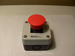 Кнопковий пост керування з кнопкою "грибок" червоного кольору, пило-вологозахищений ІР65