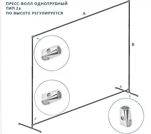 Аренда каркаса для фотозоны, баннера по Киеву (высота 2 метра, ширина 1,5 метра) на сутки - фото 2 - id-p1074255340