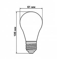 Декоративна Світлодіодна Лампа BIOM Filament А60 8W цоколь E27 2350К (бронзове скло), фото 4