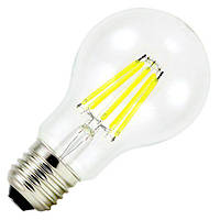 Декоративна Світлодіодна Лампа BIOM Filament А60 8W цоколь E27 (прозора) 3000К теплий білий
