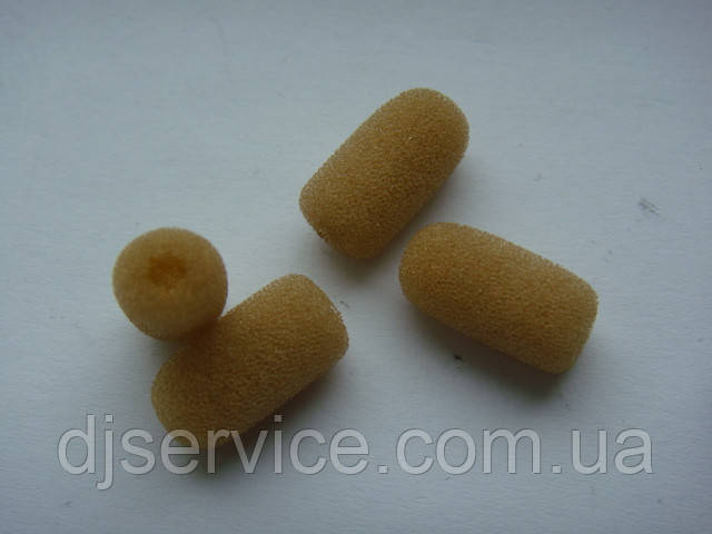 Попфильтр (вітрозахист темно-тілесний) 15x7.5mm для петлички, гарнітури, кліпу пластина мікрофону