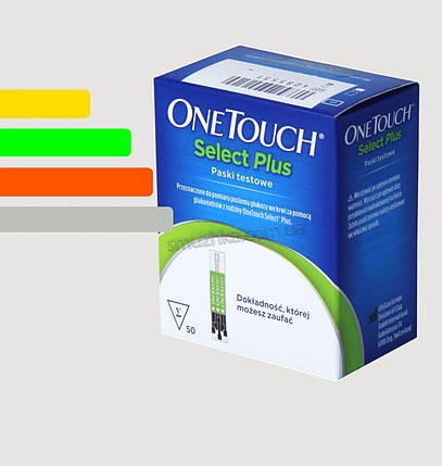 Тест-смужки Ван Тач Селект ПЛЮС 50 шт. - One Touch Select PLUS #50, фото 2