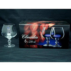 Набір келихів для коньяку Bohemia Сlaudia 250 мл - 6 шт 40149/250