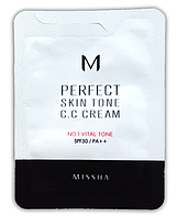 CC-крем для обличчя Missha M Perfect Skin Tone CC Cream #1 Vital Tone 1 мл