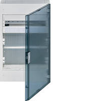 Щит накладной прозрачные двери, 18M + 2 ряда для ММ-оборудования, Hager VEGA