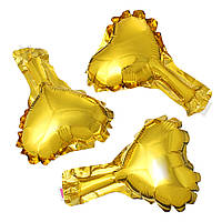 Повітряна кулька, Алюмінієва фольга, Декор, Колір: Золото, 15.5 см x 12.3 см