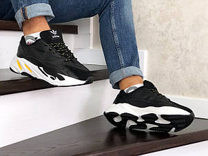 Чоловічі кросівки Adidas Yeezy Boost 700,чорно білі, фото 2