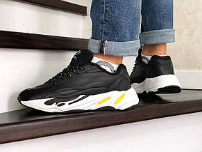Чоловічі кросівки Adidas Yeezy Boost 700,чорно білі, фото 2