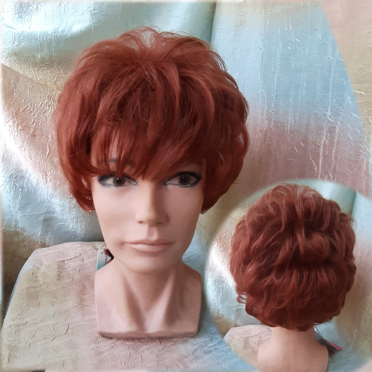 Перука кучерява пишна з канекалону "П'ЄХА"" мідний FLORA-130, фото 1