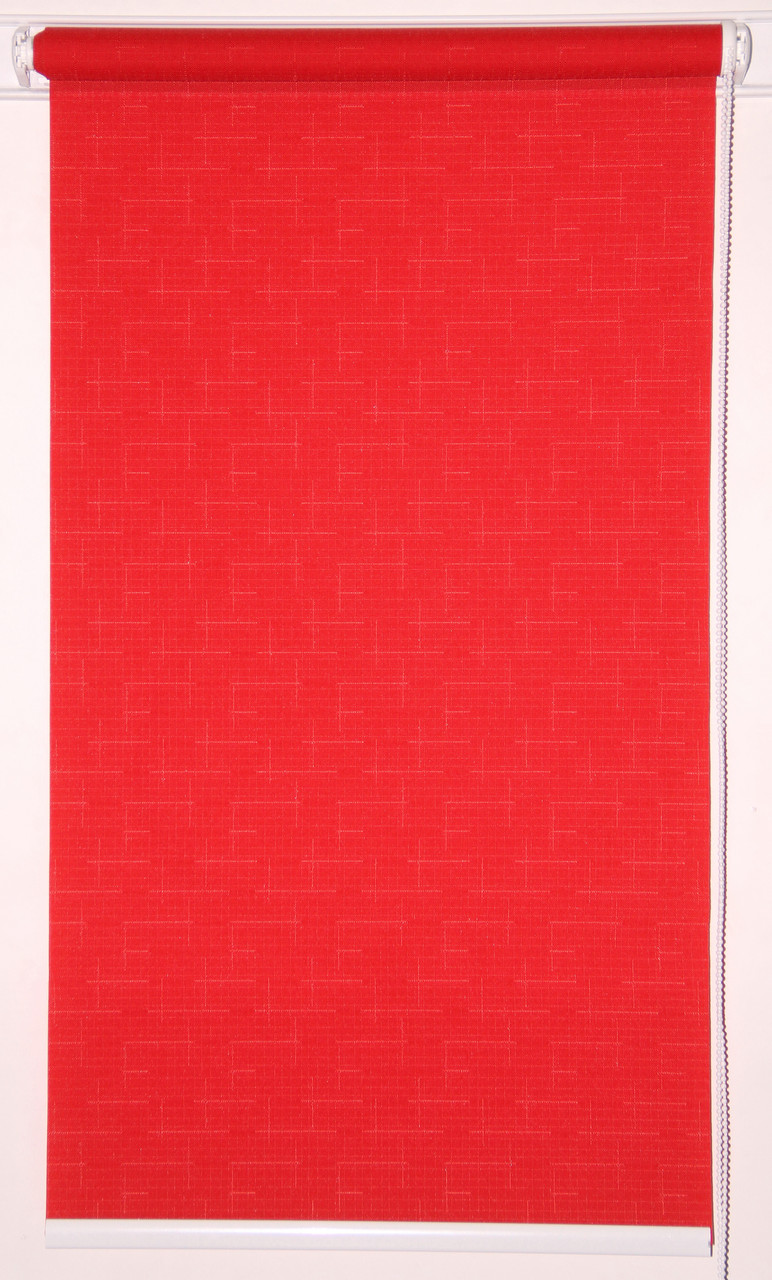 Рулонна штора 300*1500 Льон 610 Червоний, фото 1