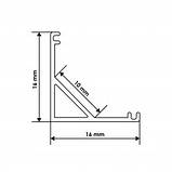 Кутовий профіль для світлодіодної стрічки ЛПУ16 (2 м) анодований з розсіювачем, фото 2