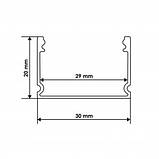Профіль для світлодіодної стрічки ЛП20 (2 м) анодований з розсіювачем, фото 2
