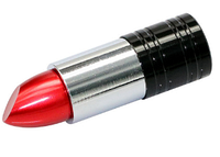 Красная Губная Помада - Оригинальная Флешка на 4 Гб Флеш-накопитель, цвет красный + серебро
