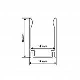Профіль для світлодіодної стрічки ЛП16 (2 м) анодований, для кріплення стрічки NEON, фото 2