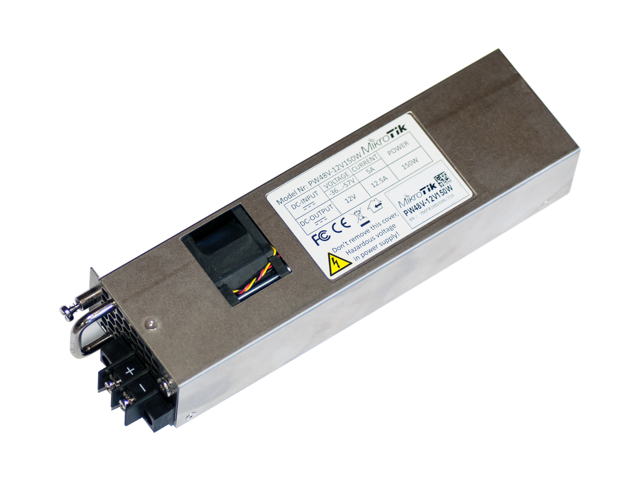 Блок живлення MikroTik Hot Swap ±48V DC → 12V DC, 150W, PW48V-12V150W