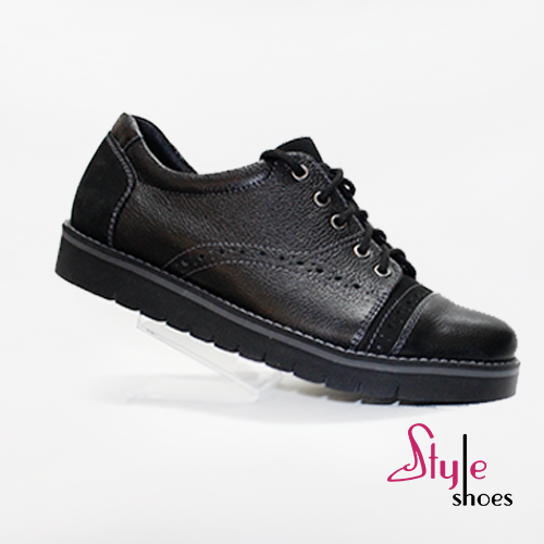 Туфлі чоловічі оксфорди шкіряні чорного кольору “Style Shoes”