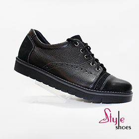 Туфлі чоловічі оксфорди шкіряні чорного кольору “Style Shoes”