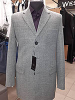 Пальто мужское West fashion модель UM-19 серое
