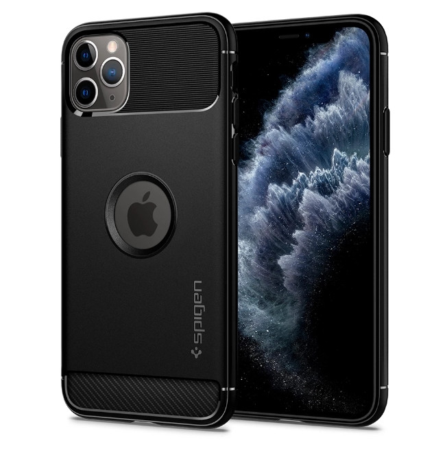 Чохол Spigen для iPhone 11 Pro Rugged Armor, Black (077CS27231), фото 1