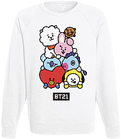 Свитшот BTS Bangtan Boys "BT21" (белый)