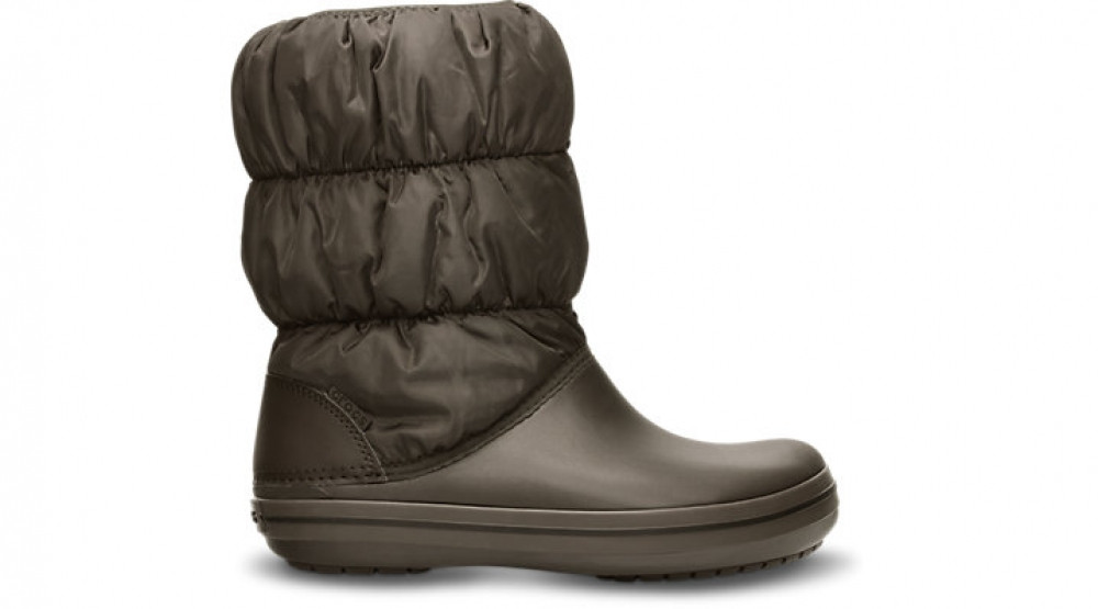 Women’s Winter Puff Boot. Сапоги Crocs шоколадні