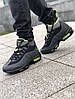 Чоловічі Термо кросівки Nike Air Max Sneakerboot 95 Black Volt Найк Аір Макс Снікербут чорні, фото 8