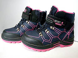 Черевики зимові з хутром, чоботи дитячі, термо-черевики, для дівчинки 18,5 см