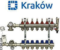 Коллектор Краков на 5 контуров в полном сборе со смесительной группой и расходомерами