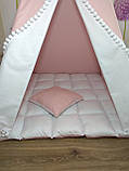 Вігвам пудрово-рожевий із помпонами (повний комплект), фото 4