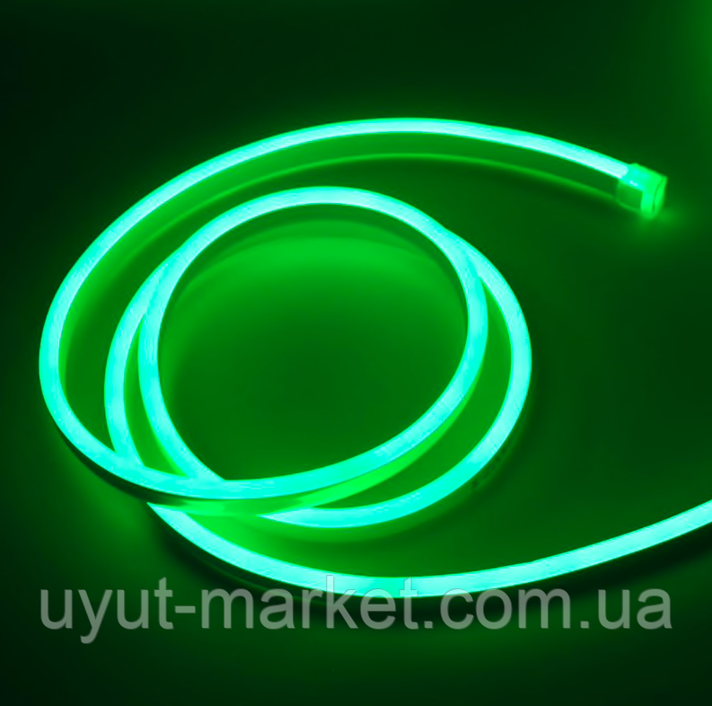 Світлодіодний гнучкий неон 220 В, IP65 зелений