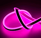 Світлодіодна стрічка Led гнучкий неон 6 Вт 120 LED/м 240°, 8х17 мм, 220В IP65 рожевий, фото 2