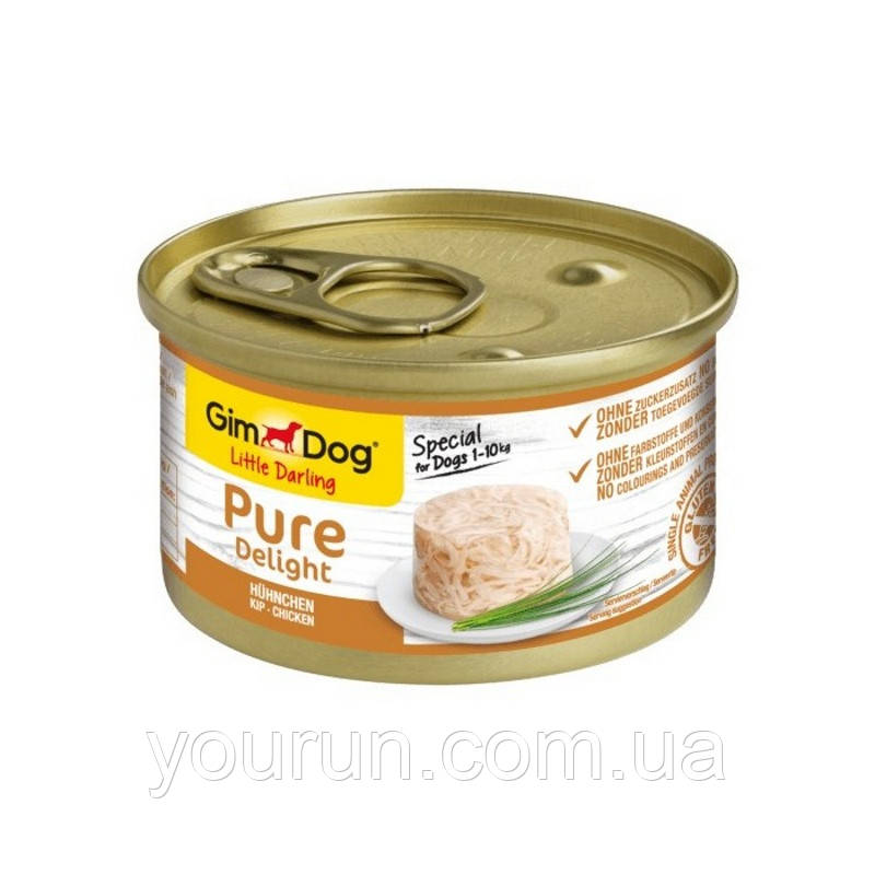 GimDog (Джимдог) GimDog LD Pure Delight, консервований корм для собак з куркою, 85гр