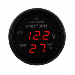 Термометр/вольтметр VST-706 USB, фото 4