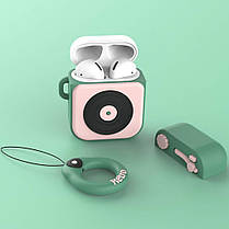 Чохол Case для Apple AirPods Alitek Ліхограф Ретро Pink/Green + тримач (88730), фото 2