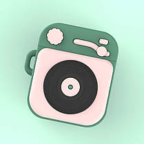 Чохол Case для Apple AirPods Alitek Ліхограф Ретро Pink/Green + тримач (88730), фото 3
