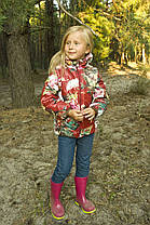 Куртка-жилетка демісезонна для дівчинки (акварель бордо)