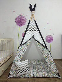 Вігвам білий із пір'ям