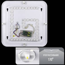 LED світильник BIOM 24W стельовий накладний 4500K (DEL-S01-24) без Д/У, квадрат білий, фото 4