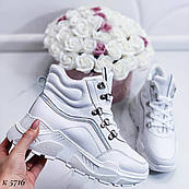 24 см Кросівки жіночі демі білі на підошві,демісезонні, весняні, осінні, весна, осінь
