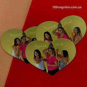 Виниловые магнитики "Сердце". Размер 95х72 мм 2