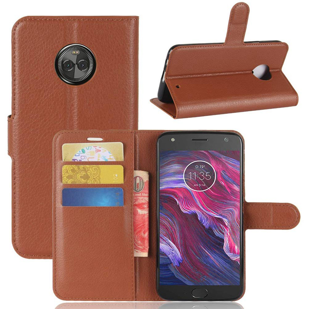 Чехол-книжка Litchie Wallet для Motorola Moto X4 XT1900 Коричневый
