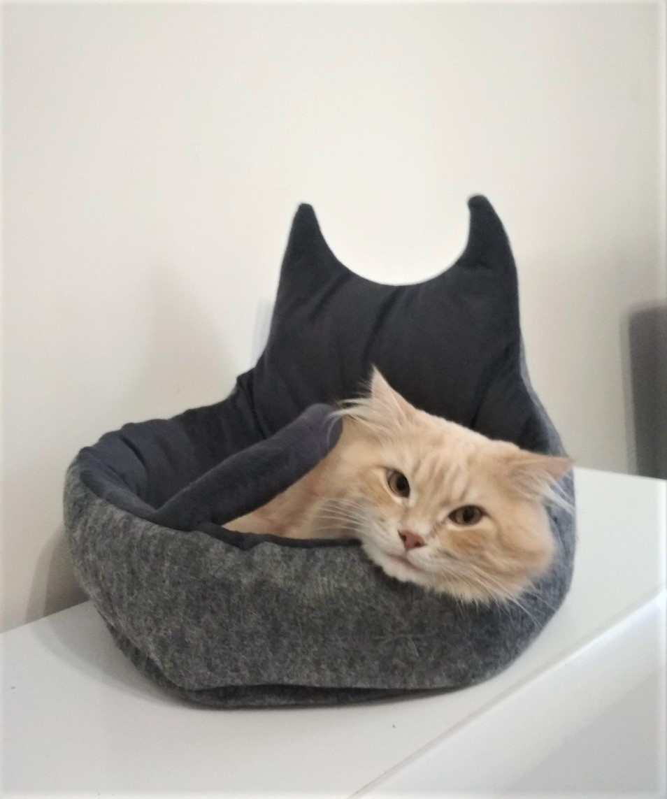 Лежанка для кота з подушкою "Кошик" спальне місце